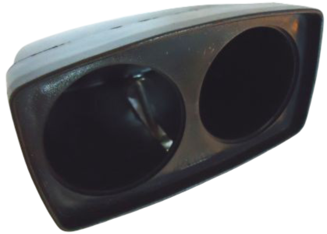 Plastic hood for 2 car gauges of 52mm diameter