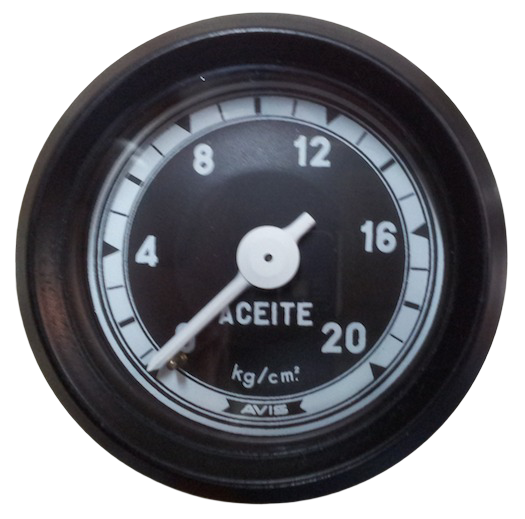 Manómetro. Reloj presión aceite 60mm 0-20 kg/cm2 WALKER VDO AVIS