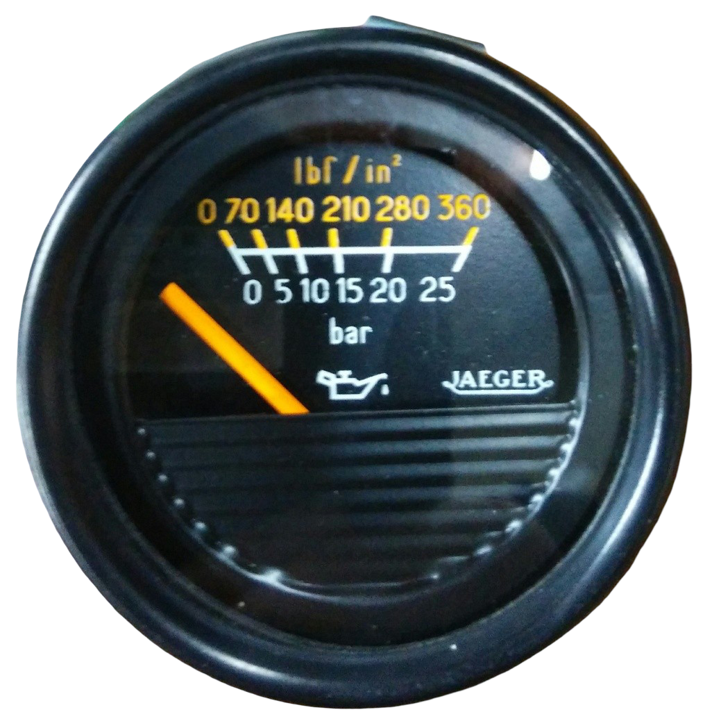 Manómetro. Reloj presión aceite Jaeger 25 bar 24v
