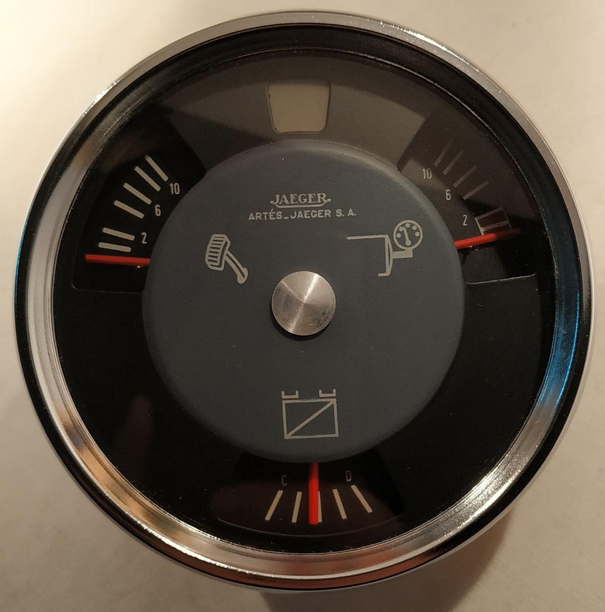 Reloj de calderín del aire, freno y amperímetro