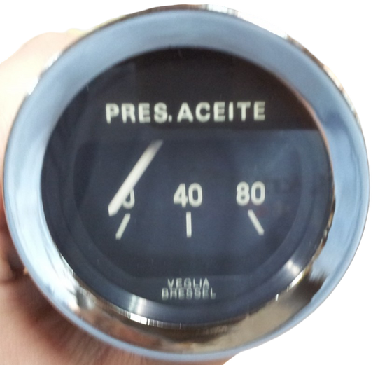 Manómetro. Reloj presión aceite Veglia Bressel 12v
