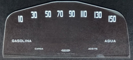 Esfera carátula de velocímetro de metacrilato plástico de Renault Dauphine y Gordini