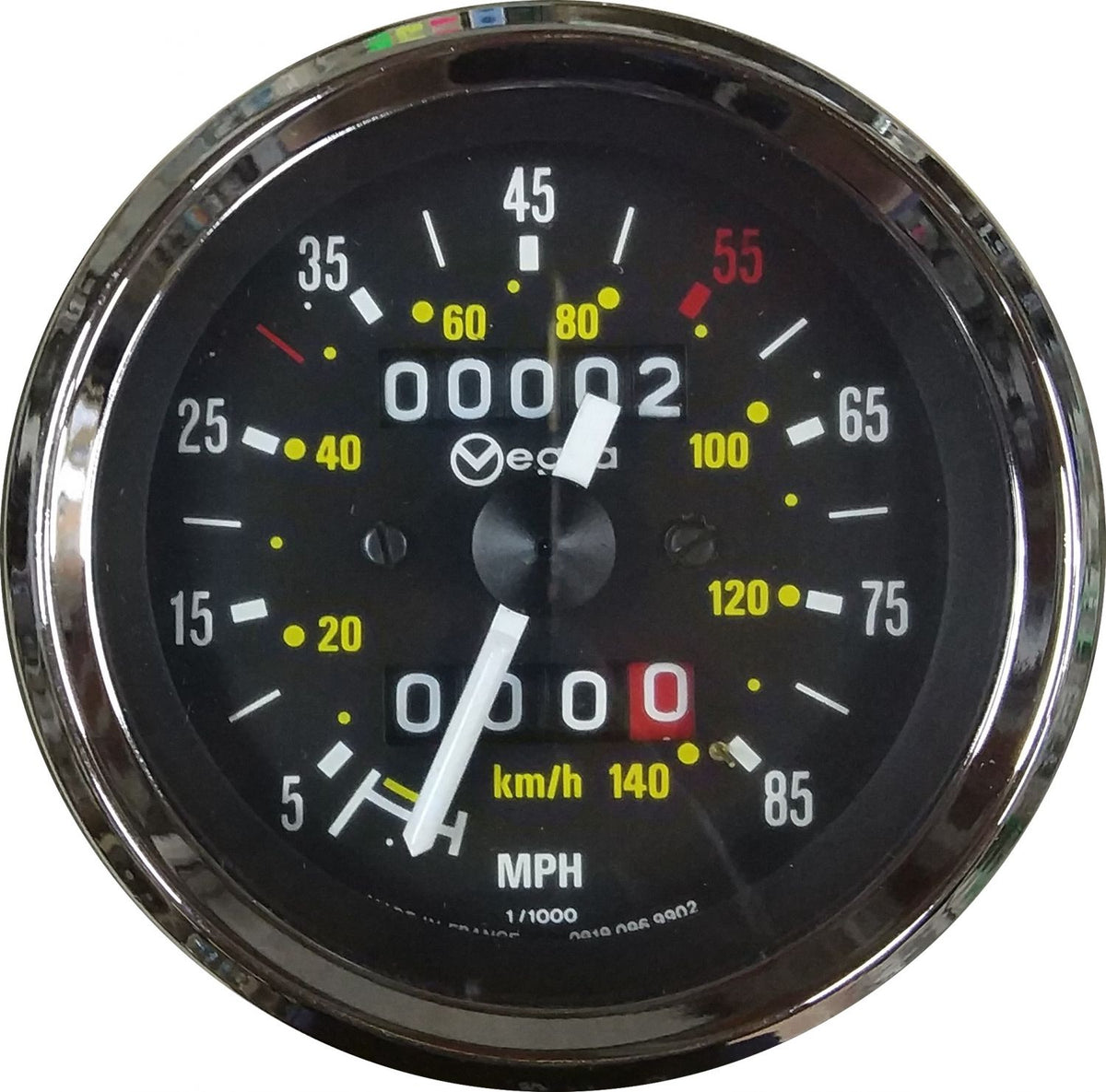 Geschwindigkeitsmesser/Kilometerzähler. Triumph T140 750 Veglia