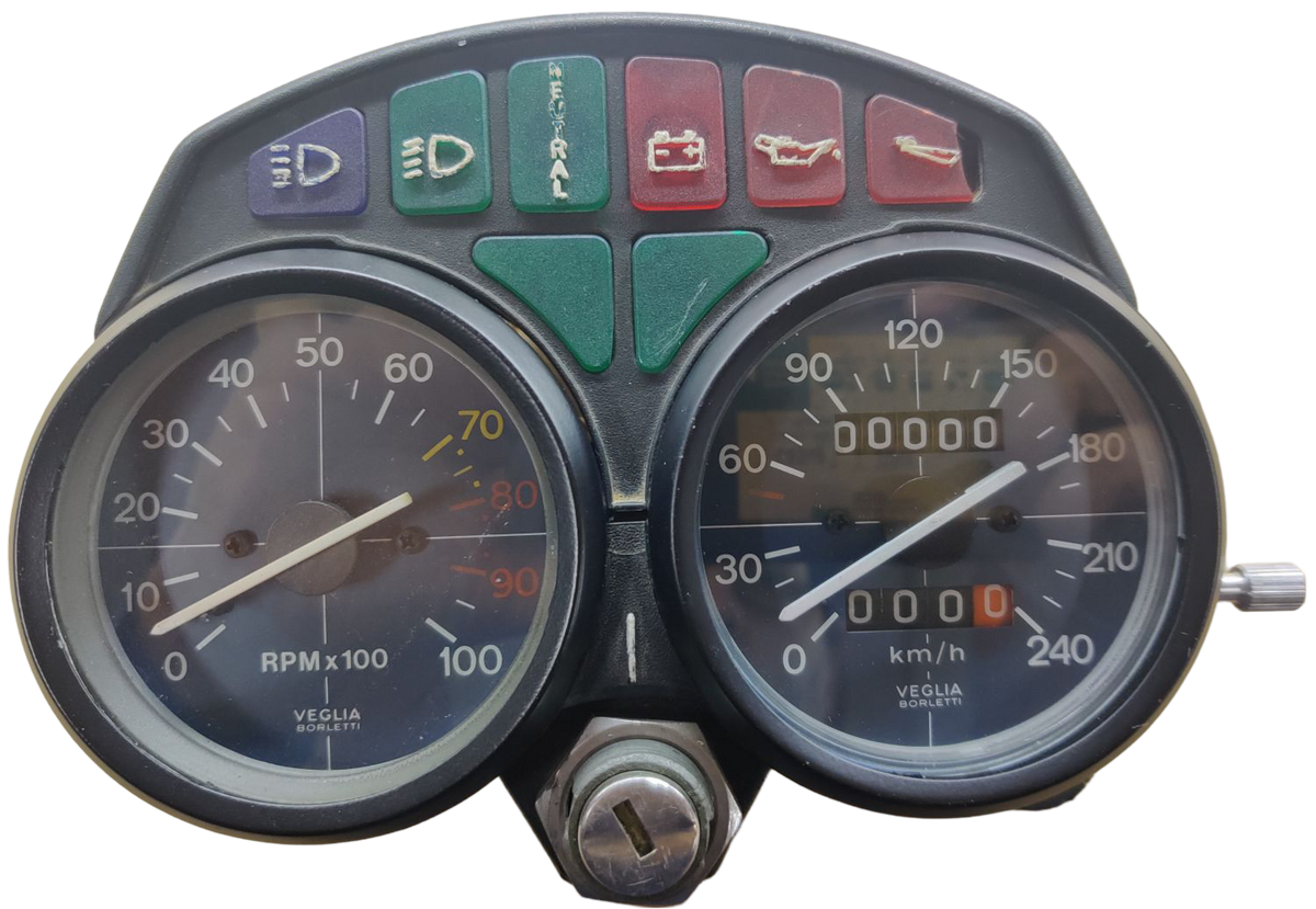Speedometer/odometer. Benelli 500 LS (restored)