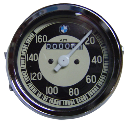 Geschwindigkeitsmesser/Kilometerzähler. BMW R25, R26, R50, R51 160 km/h