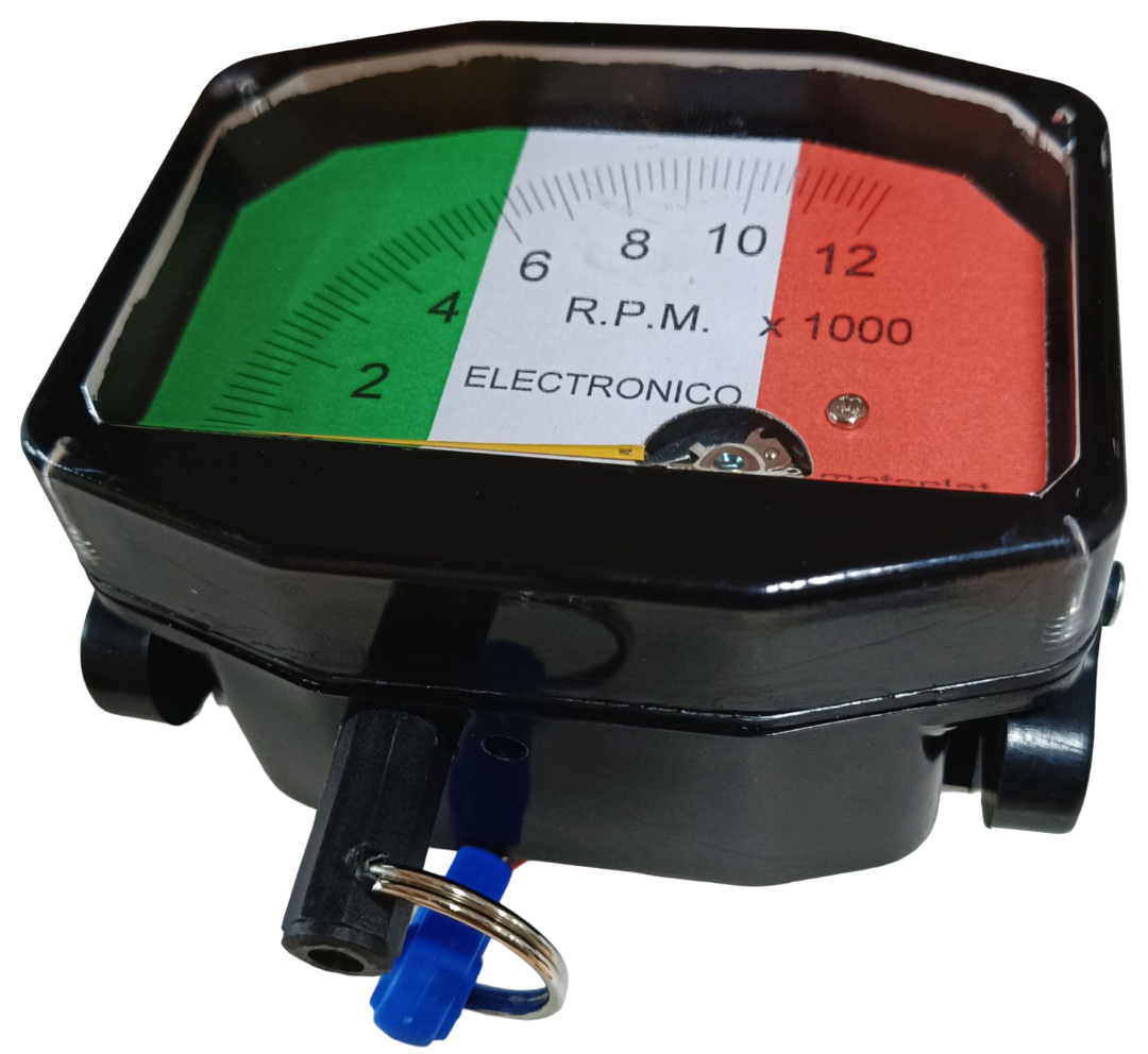 Motoplat Italian Flag 0-12000 rpm Induction Tachometer